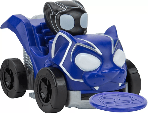 Auto Vehículo Spidey Marvel Original Lanza Tazos Incluye Figura Black Panther