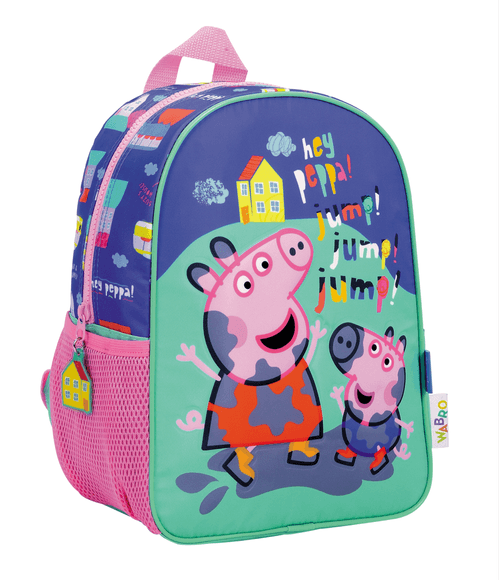 Mochila Espalda Peppa Pig 12” Lodo Azul