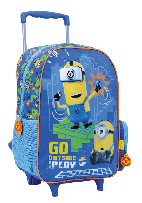 Mochila Carro Minions 16” Gamer Azul