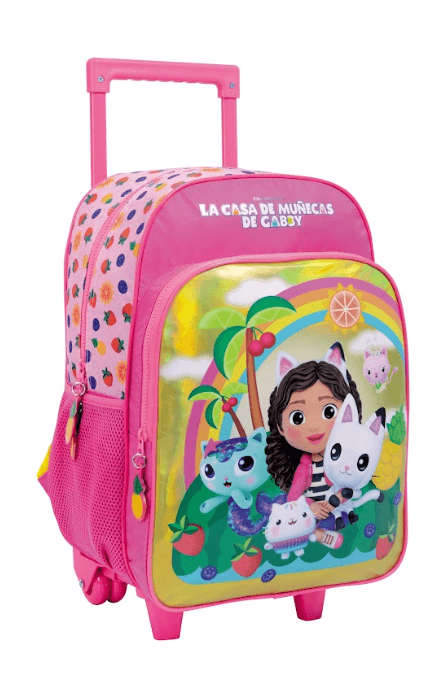 Mochila Carro Gabby’s DollHouse 16” Rainbow Rosa
