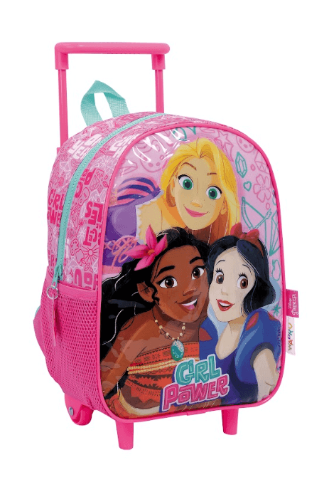 Mochila Carro Disney Princess 12” Power Rosa