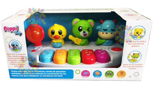 Organo Musical de Animales Ingles y Español con Luz y Sonido