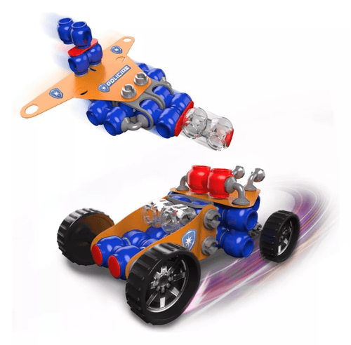 Armatron Policía 2 En 1 58 Piezas Flexibles
