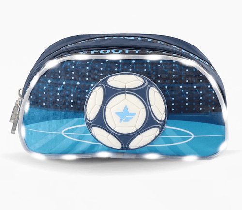 Cartuchera Footy Champion con Luz Led Celeste