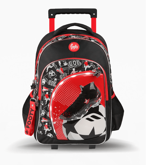 Mochila Carro 18” Footy Botin con Luz Led Rojo