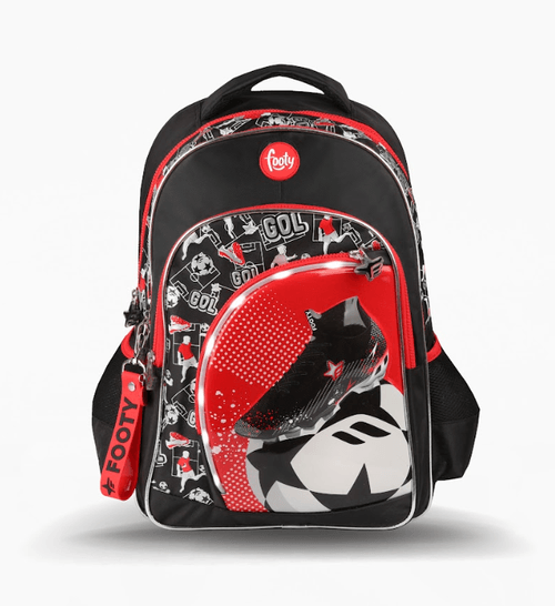Mochila Espalda 18” Footy Botin con Luz Led Rojo