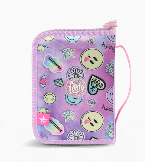 Cartuchera Footy Smile Desplegable Un Piso Lila