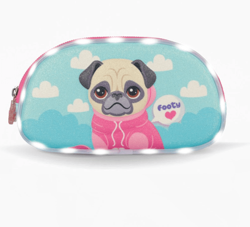 Cartuchera Footy Puppy con Luz Led Aqua