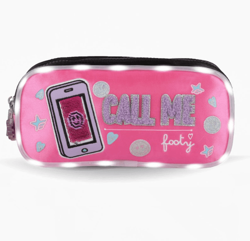 Cartuchera Footy Call Me con Luz Led Negro