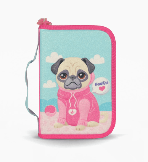 Cartuchera Footy Puppy Desplegable Aqua