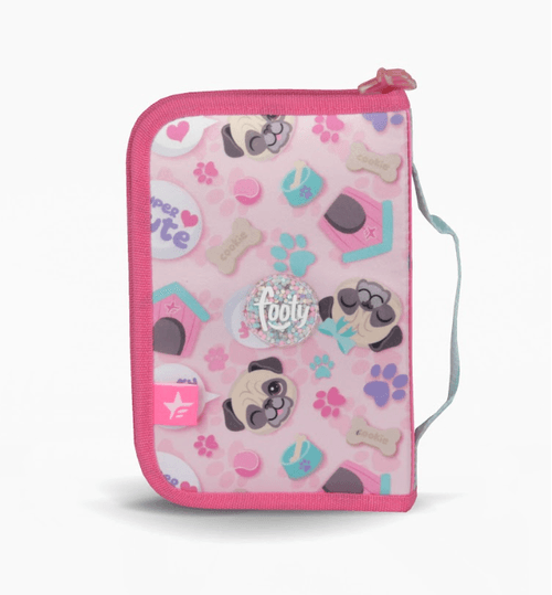 Cartuchera Footy Puppy Desplegable Aqua
