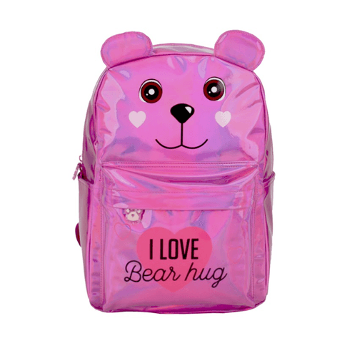 Mochila Espalda 14” Oso Fucsia