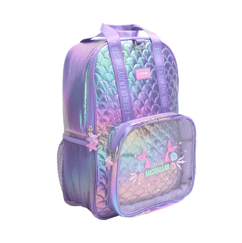 Mochila Espalda 16” Sirena Violeta