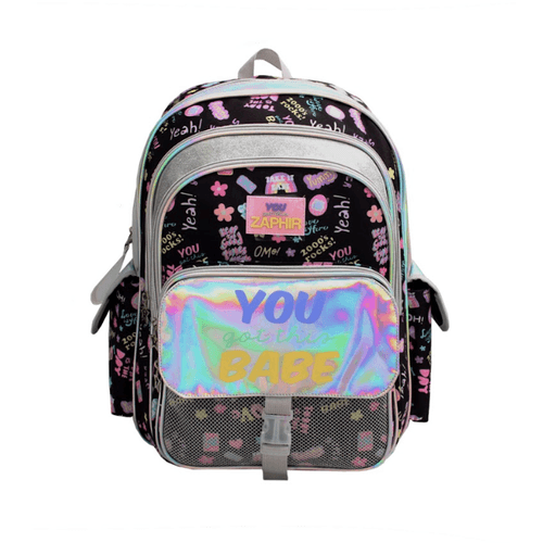 Mochila Espalda 18” You Got this Babe Negro Metalizado