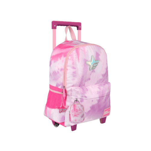 Mochila Carro 18” Footy Big Kids Batik Fucsia
