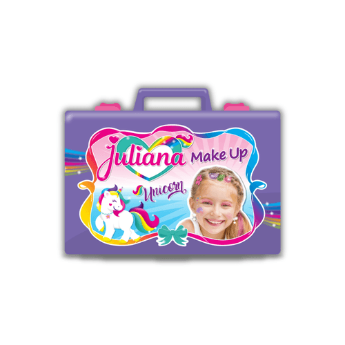Valija Juliana Make Up Unicornio Tamaño Grande Violeta Original