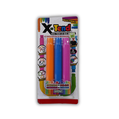 X-Tend Pack x3 Azul Naranja Rosa