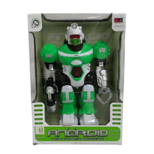 Robot Android Con Luz y Sonido Verde