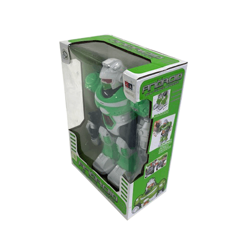 Robot Android Con Luz y Sonido Verde
