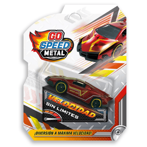 Auto Coleccionable Velocidad sín Límites Go Metal Speed Speed Car Rojo