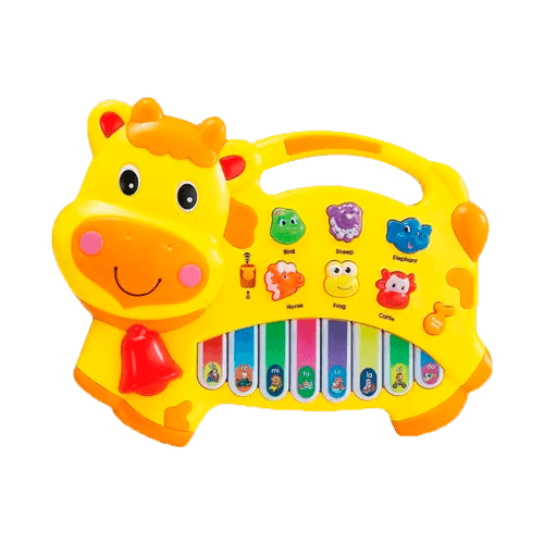 Piano Vaquita Didáctica con Luz y Sonido Amarillo
