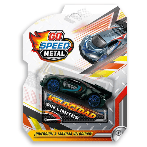 Auto Coleccionable Velocidad sín Límites Go Metal Speed Speed Car Sports Negro