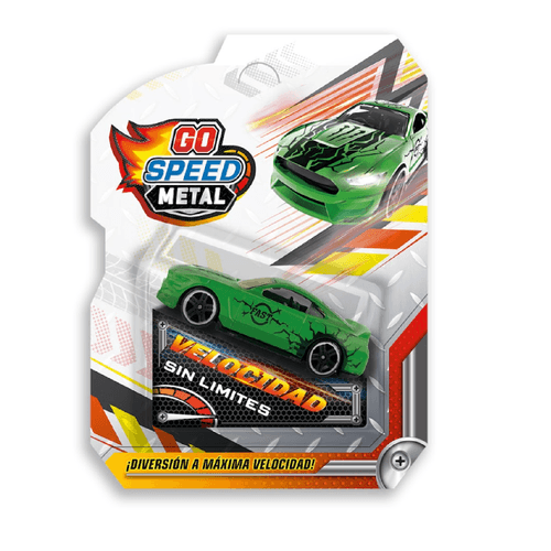 Auto Coleccionable Velocidad sín Límites Go Metal Speed Speed Car Fast Verde