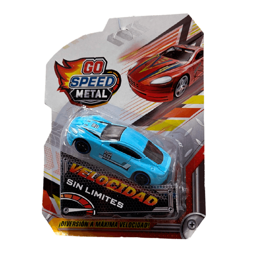 Auto Coleccionable Velocidad Sin Límites Go Metal Speed Car Super 032 Celeste