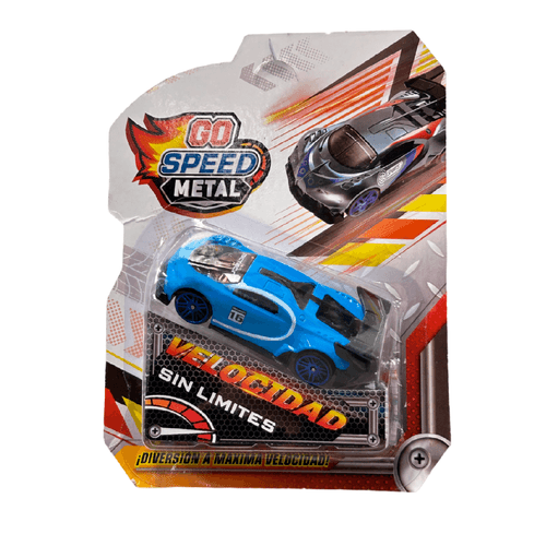 Auto Coleccionable Velocidad Sin Límites Go Metal Speed Car 16 Celeste