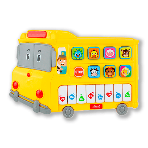 Autobus Animalitos Con Sonido Amarillo