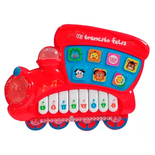 Mi Trencito Musical Con Luz Y Sonido Didáctico Rojo