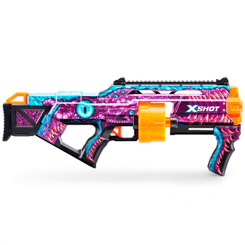 Pistola Ametralladora Lanza Dardos X-Shot Skins Last Stand Alien Rosa