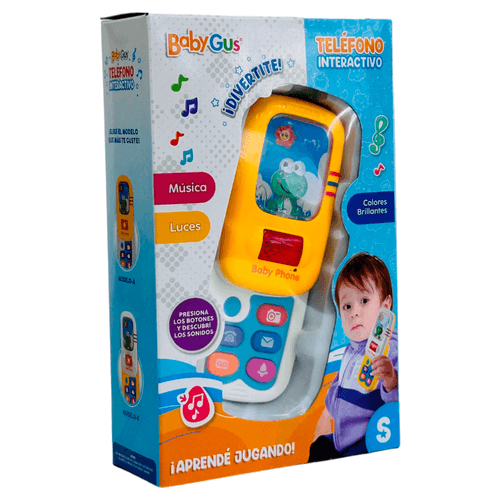 Juego Interactivo Teléfono Musical Tapita Amarilla con Luz y Sonidos