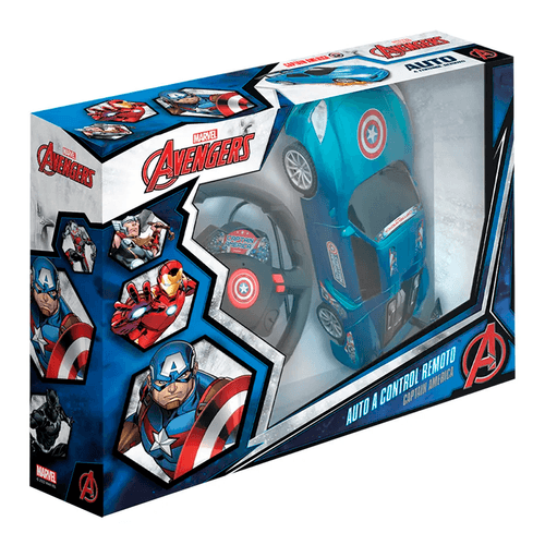 Vehículo Auto Radio Control Capitan América 20 Cm Original Marvel