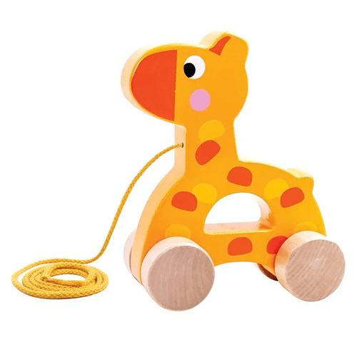 Juego Didactico de Madera Arrastre Jirafa