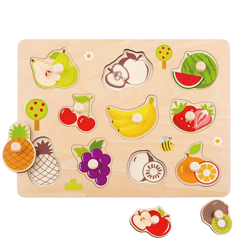 Juego Didáctico de Madera Tooky Toy Puzzle de Frutas