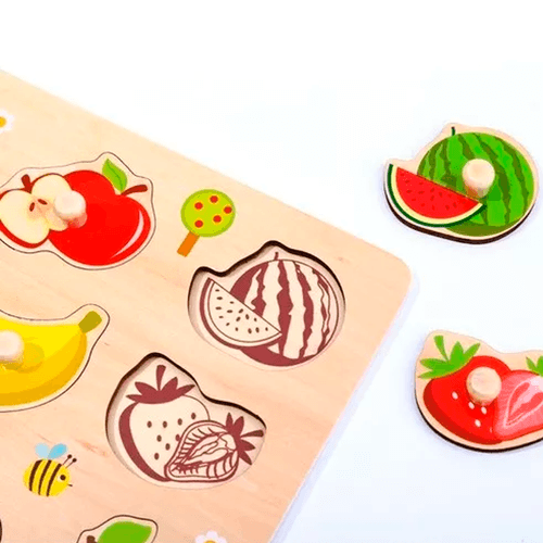 Juego Didáctico de Madera Tooky Toy Puzzle de Frutas