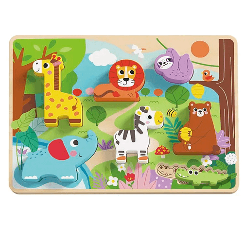 Juego Didáctico de Madera Tooky Toy Puzzle de Animales