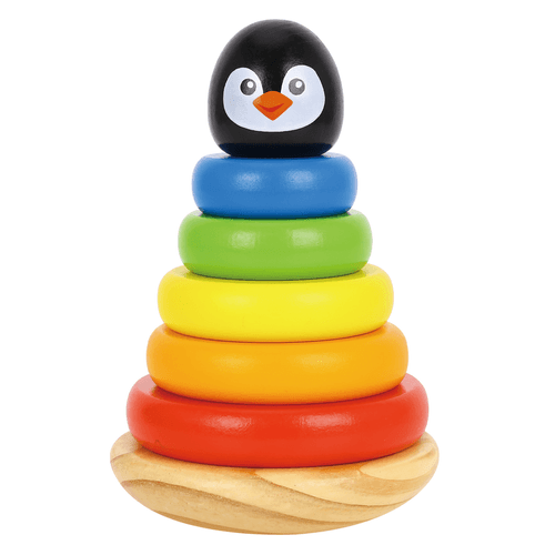 Juego Didáctico de Madera Tooky Toy Aros Apilables Pingüino