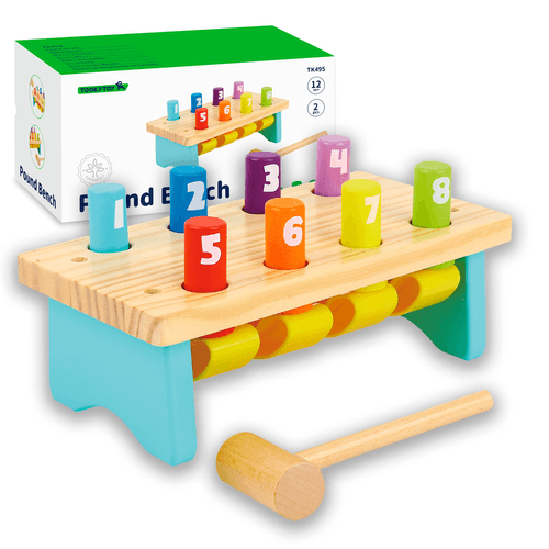 Juego Didáctico de Madera Tooky Toy Banco para Golpear