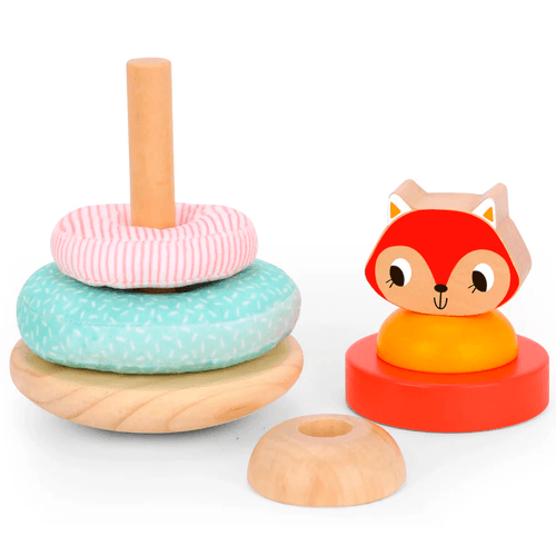 Juego Didáctico de Madera Tooky Toy Aros Apilables Zorro