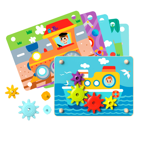 Juego Didáctico de Madera Tooky Toy Engranajes