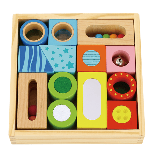 Juego Didáctico de Madera Tooky Toy Bloques Multifunción