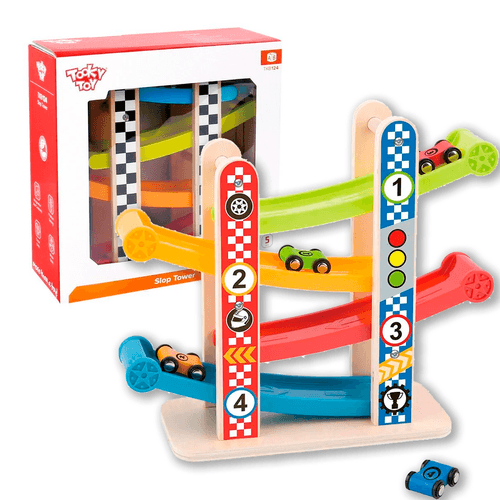 Juego Didáctico de Madera Tooky Toy Torre Deslizante