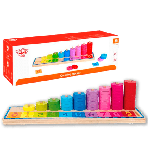 Juego Didáctico de Madera Tooky Toy Apilador y Contador