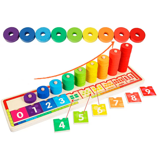 Juego Didáctico de Madera Tooky Toy Apilador y Contador