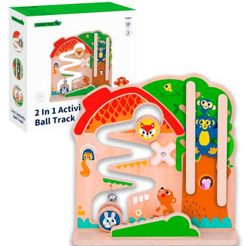 Juego Didáctico de Madera Tooky Toy Bolas 2 en 1