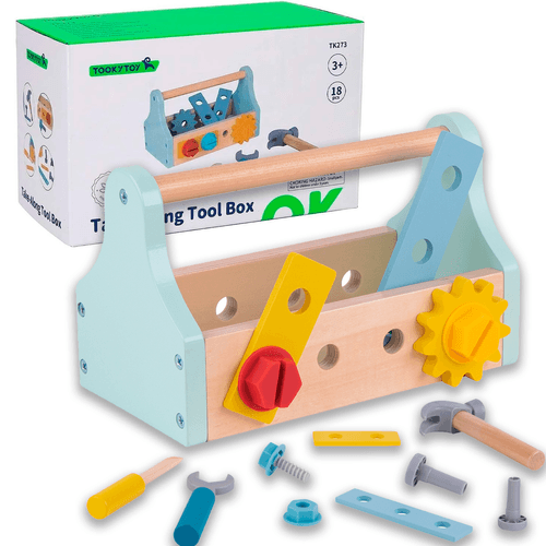 Juego Didáctico de Madera Tooky Toy Caja de Herramientas