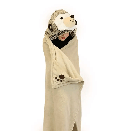 Cozy Noxxiez Peluches 130cm Animal Hooded Manta Erizo