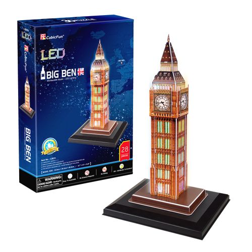 Cubic Fun Rompecabeza 3D Con LED Big Ben Londres 28 Piezas